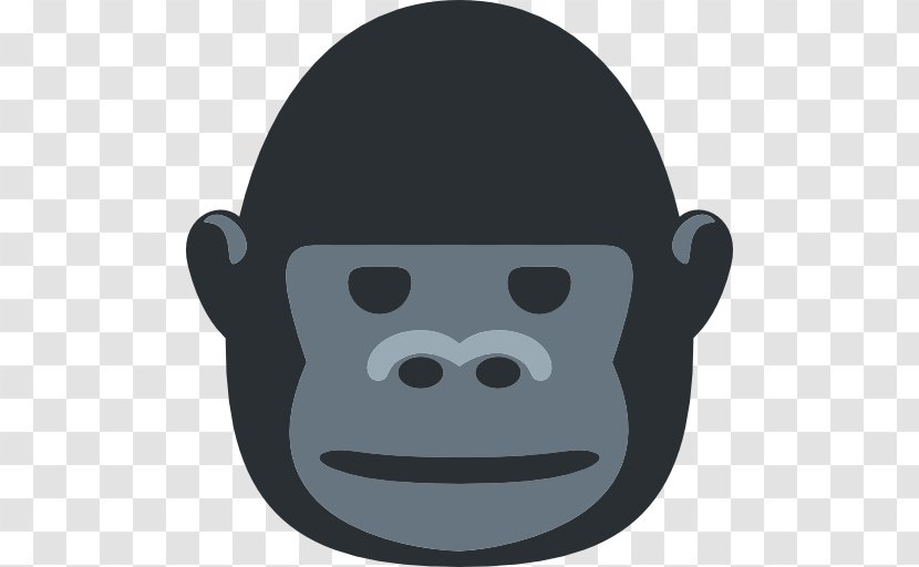 Emojipedia Gorilla Ape Android Nougat - Head - Emoji Transparent PNG
