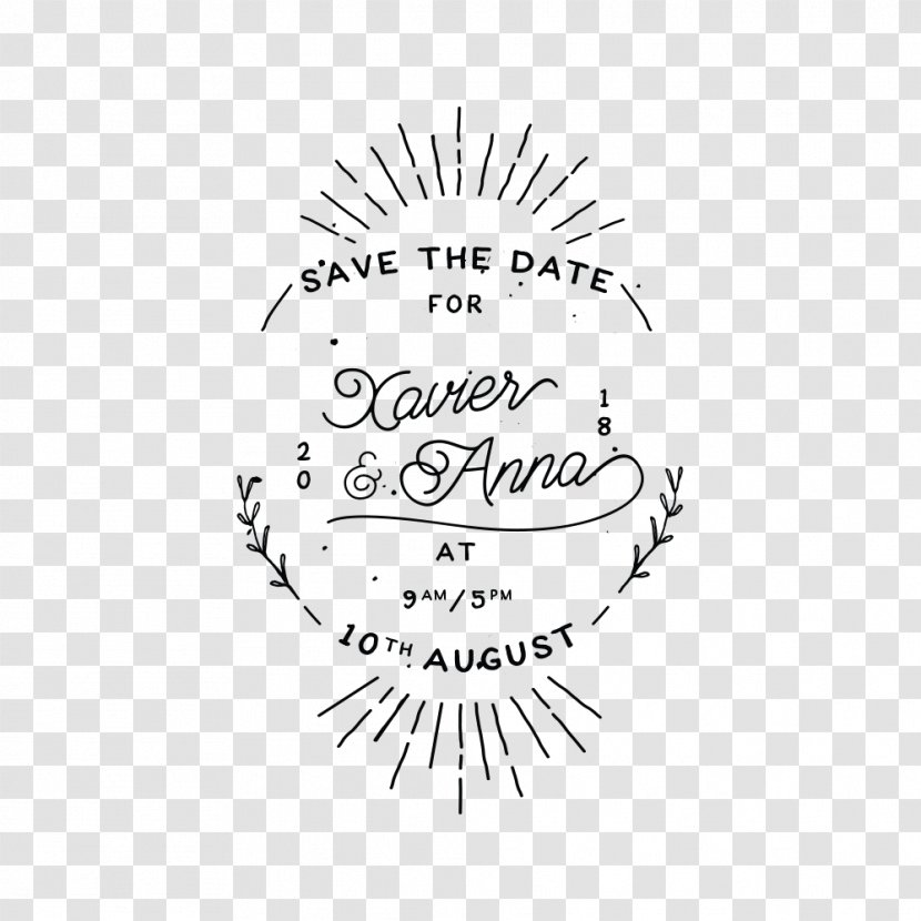 Logo Calligraphy Handwriting Brand Font - Flower - Wedding Save The Date Transparent PNG