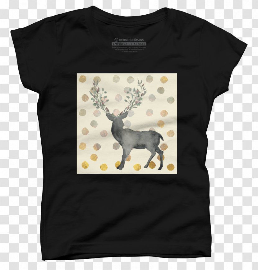 T-shirt Hoodie Sleeve Outerwear Clothing - Sweater - Antlers Transparent PNG