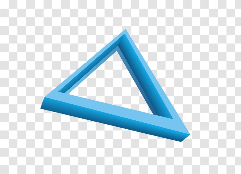 Blue Triangle - Threedimensional Space Transparent PNG