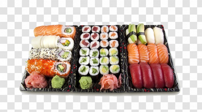 Sushi Japanese Cuisine Sashimi Asian California Roll - Salmon Transparent PNG