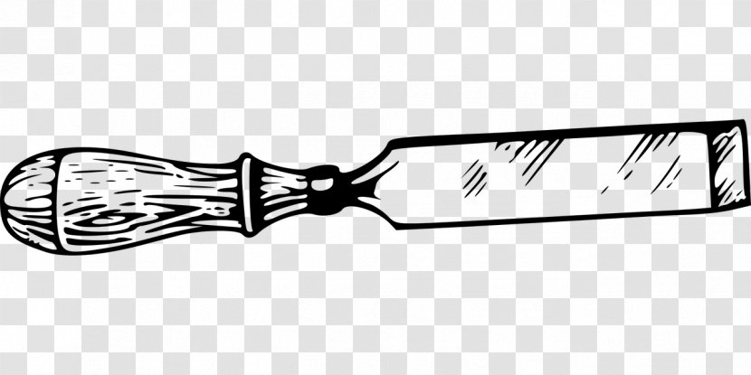 Chisel Tool Goiva Sculpture Clip Art - Black And White - Hammer Transparent PNG