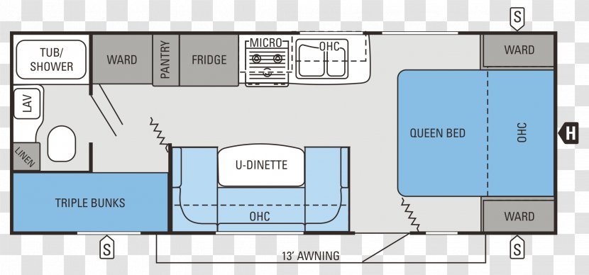 Northside Family RV Campervans Caravan Floor Plan Jayco, Inc. - Trailer - Jayfeather Transparent PNG