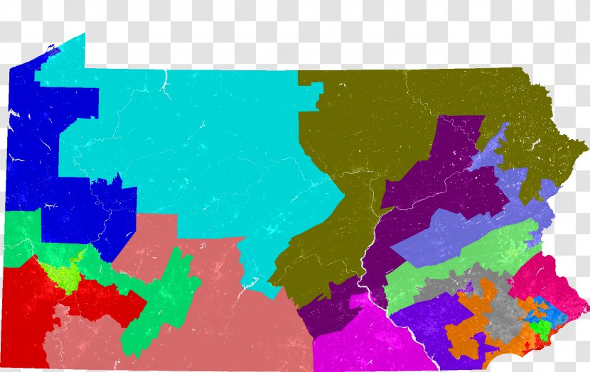 Pennsylvania's 18th Congressional District Map Districts - Color Jiugong Transparent PNG