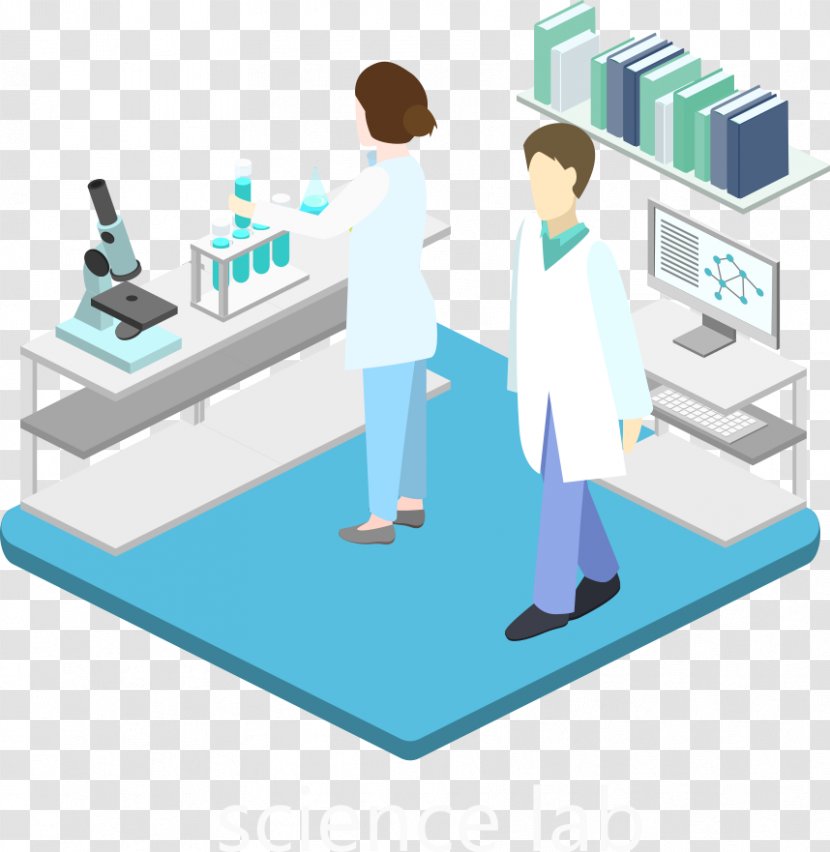 Interior Design Services Laboratory Euclidean Vector - Blue - Lab Transparent PNG