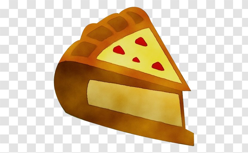 Yellow Cheese Dairy Triangle - Watercolor Transparent PNG