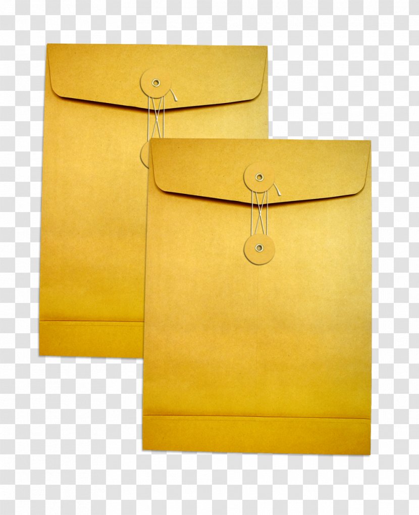 Envelope Kraft Paper Box File Folders - Gold Transparent PNG