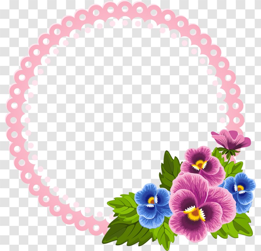 Flower Ornament Pansy Clip Art - Fotosearch - Pink Circle Transparent PNG