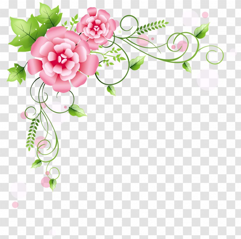 Flower Clip Art - Picture Frames - Corner Summer Cliparts Transparent PNG