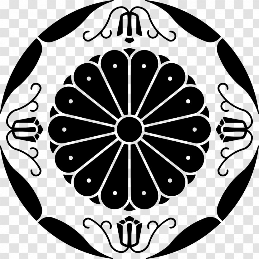 Emperor Of Japan Government Seal Lambang Bunga Seruni Mon - Black Transparent PNG
