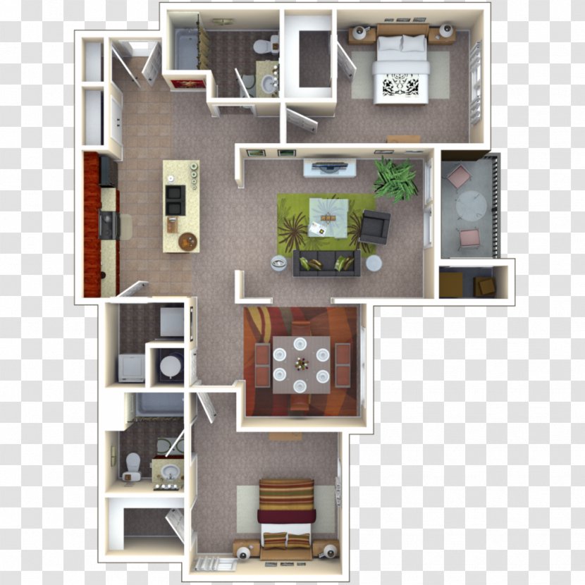 Floor Plan Greenwood Antioch Autumn Breeze Apartments - Shelving - Three Rooms And Two Transparent PNG