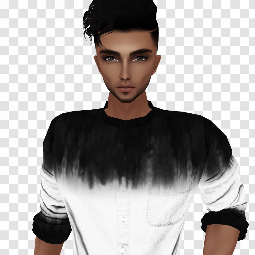 Black Hair T-shirt Brown Long Transparent PNG