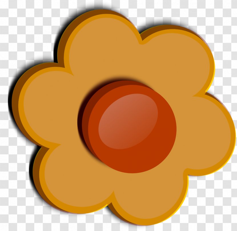 Flower Logo Clip Art - Orange Transparent PNG