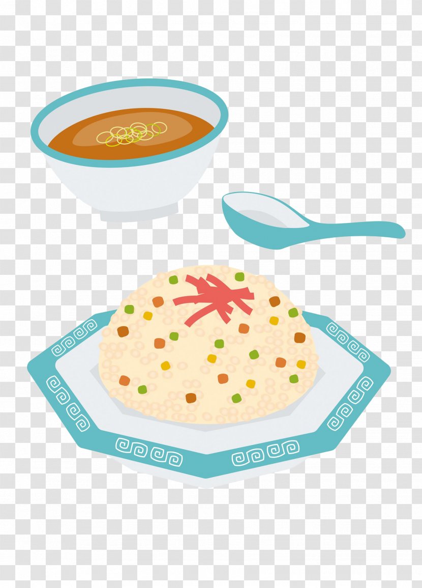 Fried Rice Chahan Drawing Illustration - Dishware - Hand Food Transparent PNG