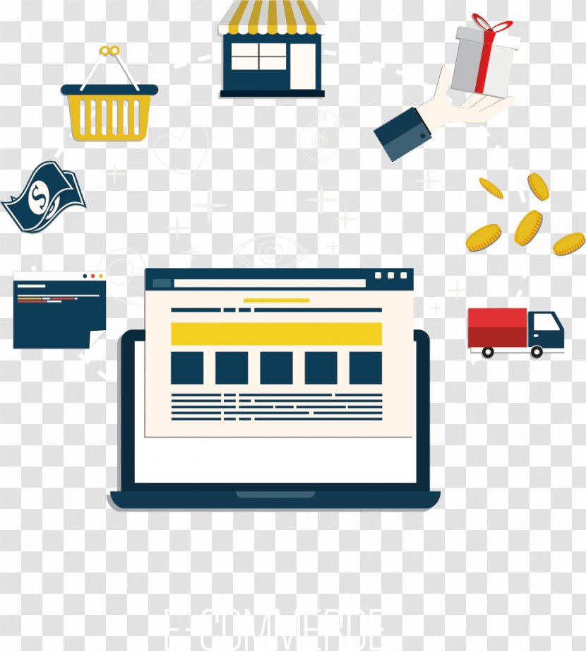 Digital Marketing World Wide Web Design - Vector Online Shopping Transparent PNG