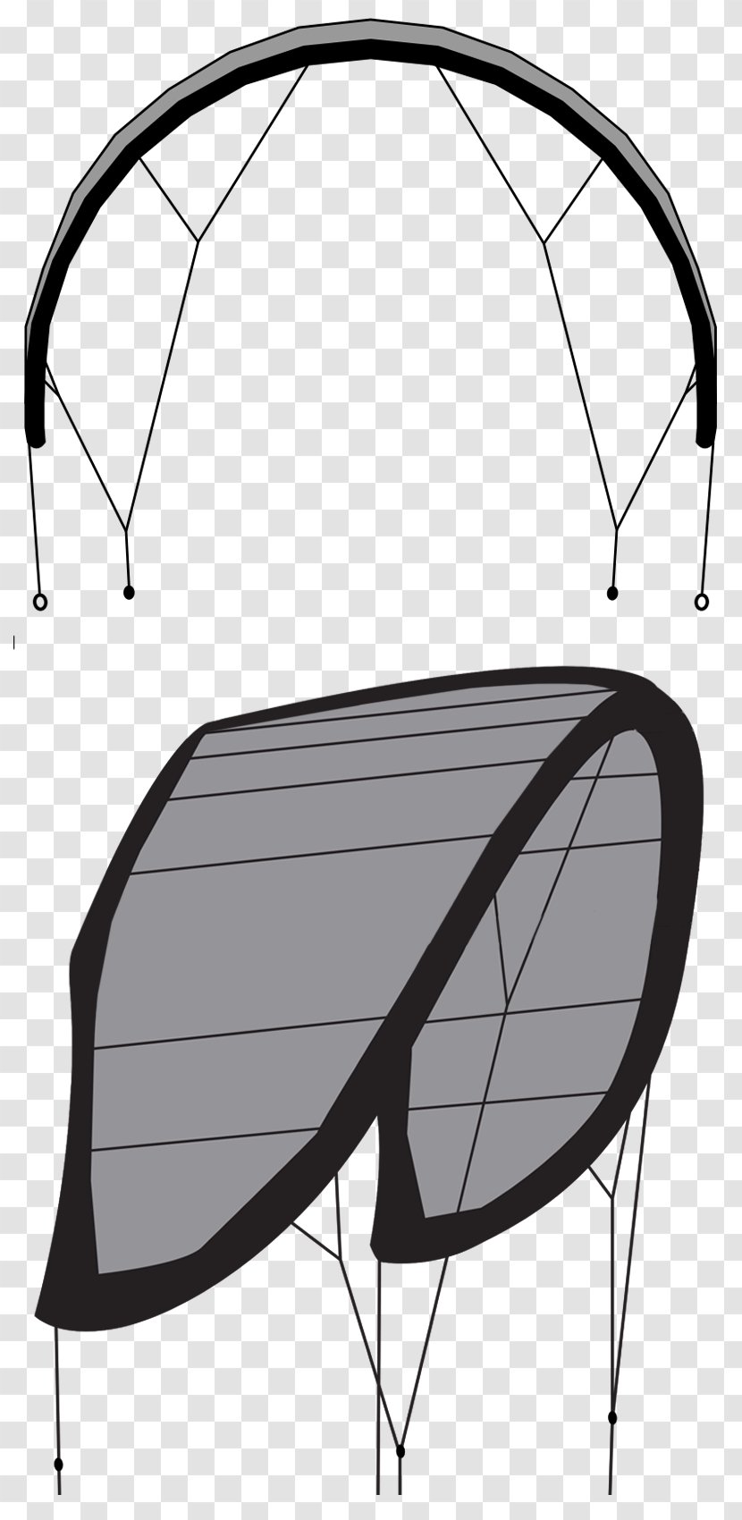 Woman Cartoon - Kitesurfing - Blackandwhite Table Transparent PNG