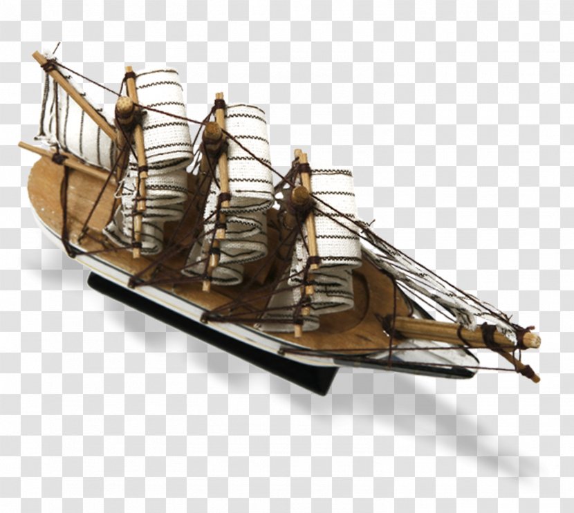 Wooden Ship Model Sailing - Watercraft Transparent PNG