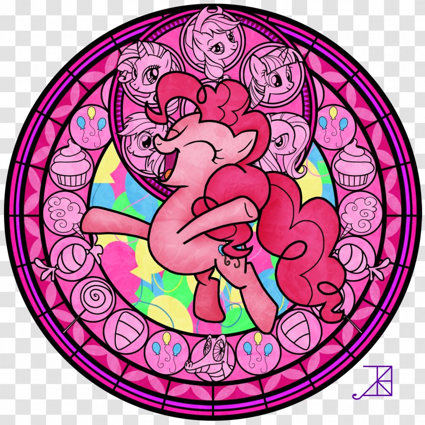 Pinkie Pie Applejack Twilight Sparkle Rarity Pony - Cartoon - Stained Transparent PNG