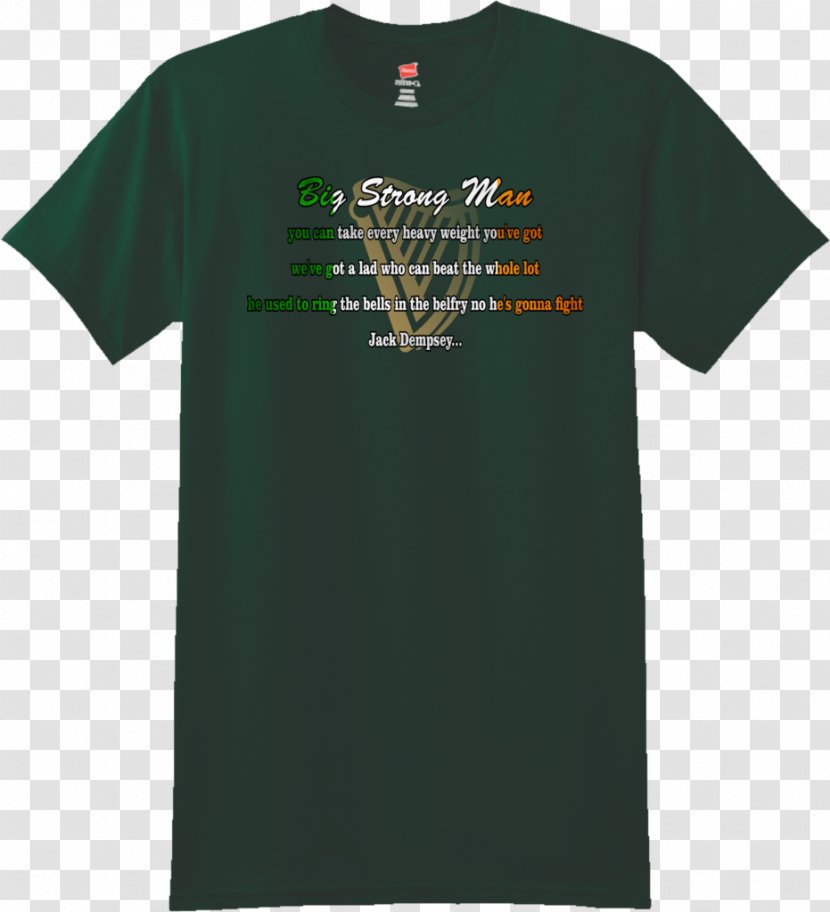 T-shirt Kevin Barry Song Big Strong Man Sleeve - Green Transparent PNG