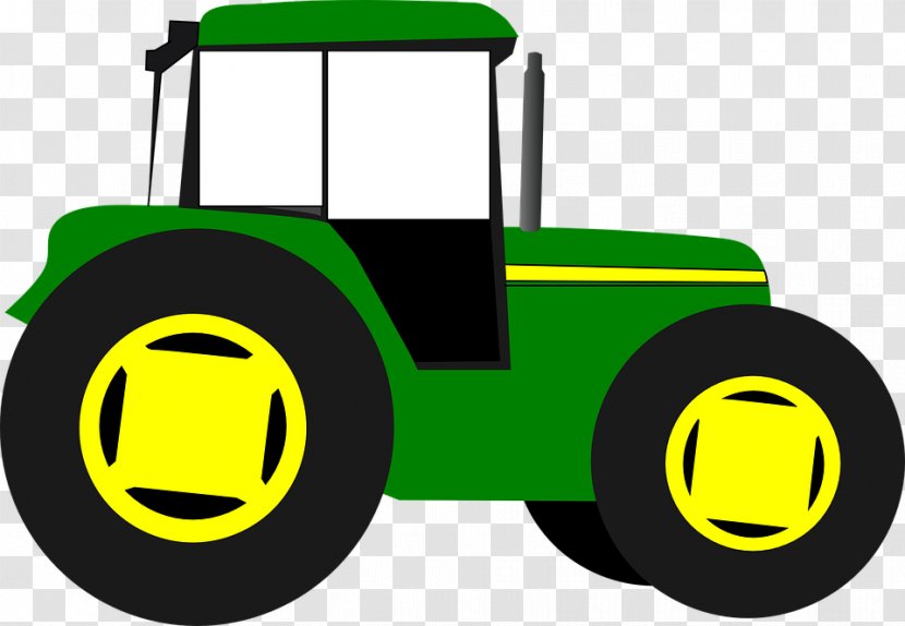 John Deere Tractor Agriculture Clip Art - Yellow Transparent PNG