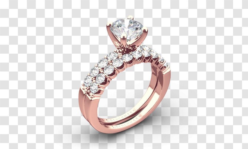 Wedding Ring Body Jewellery Diamond - Jewelry - Rose Gold Bridal Sets Transparent PNG