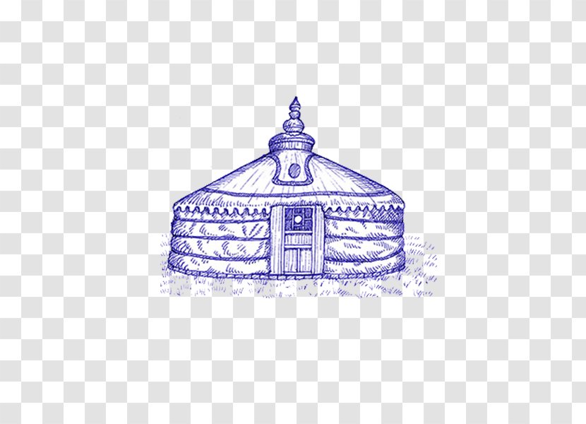 Yurt Illustration - Landmark - Ballpoint Pen Hand Painted Yurts Material Transparent PNG