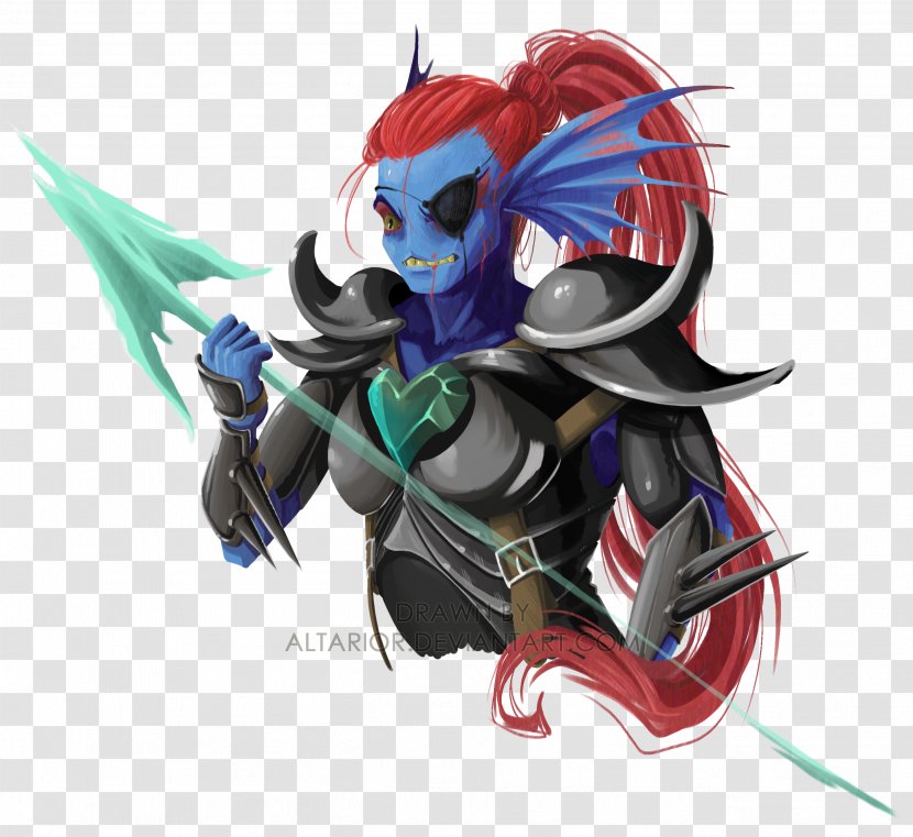 Work Of Art Portrait DeviantArt - Cartoon - Undyne Transparent PNG