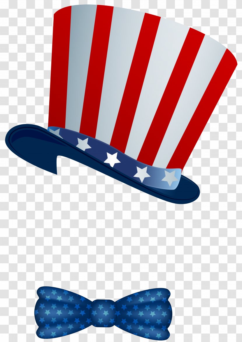 United States Hat Independence Day Clip Art - Electric Blue - BOW TIE Transparent PNG