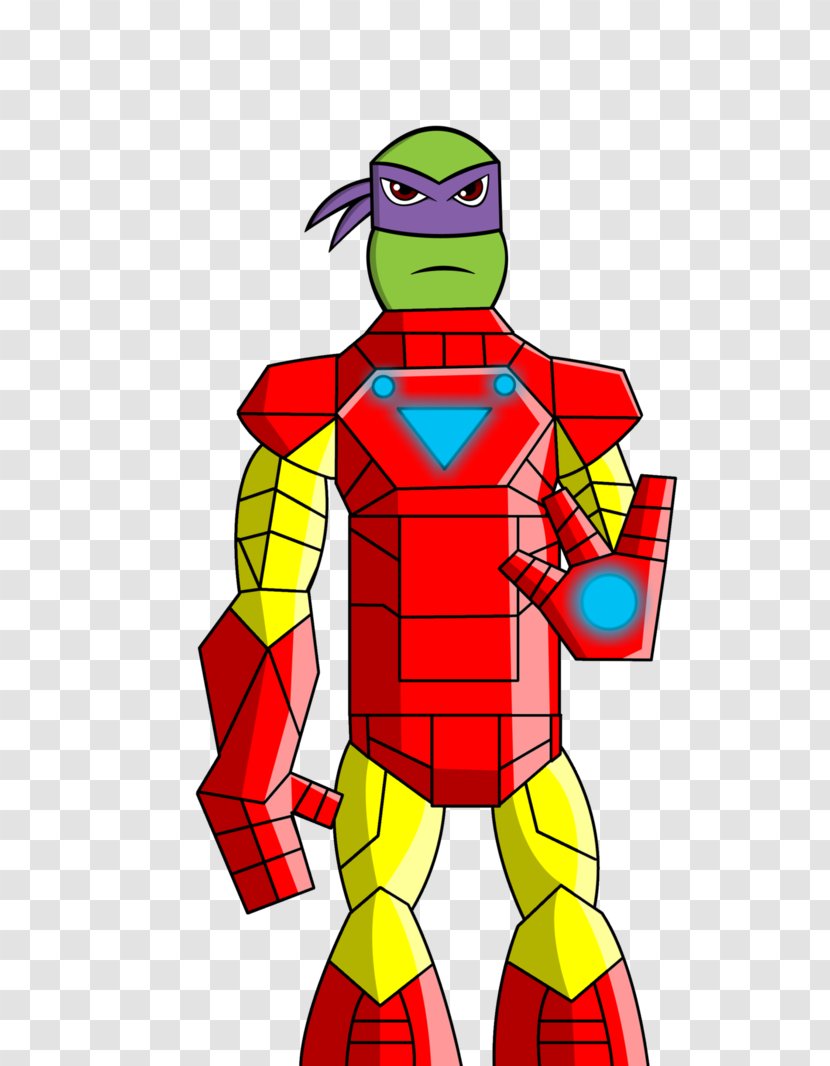 Donatello Iron Man Superhero Slash Teenage Mutant Ninja Turtles - Art Transparent PNG