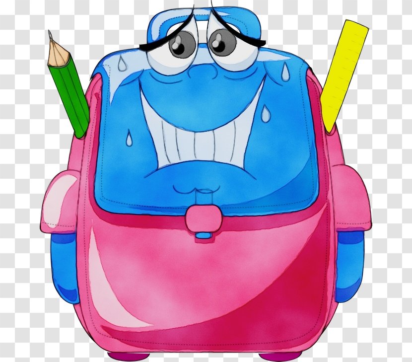 Cartoon School Supplies - Luggage And Bags Transparent PNG