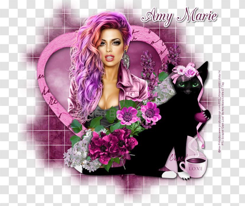 Album Cover Long Hair Pink M - Amy Butler Transparent PNG
