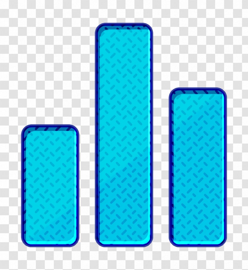 Bar Icon Chart Diagram - Azure - Electric Blue Rectangle Transparent PNG