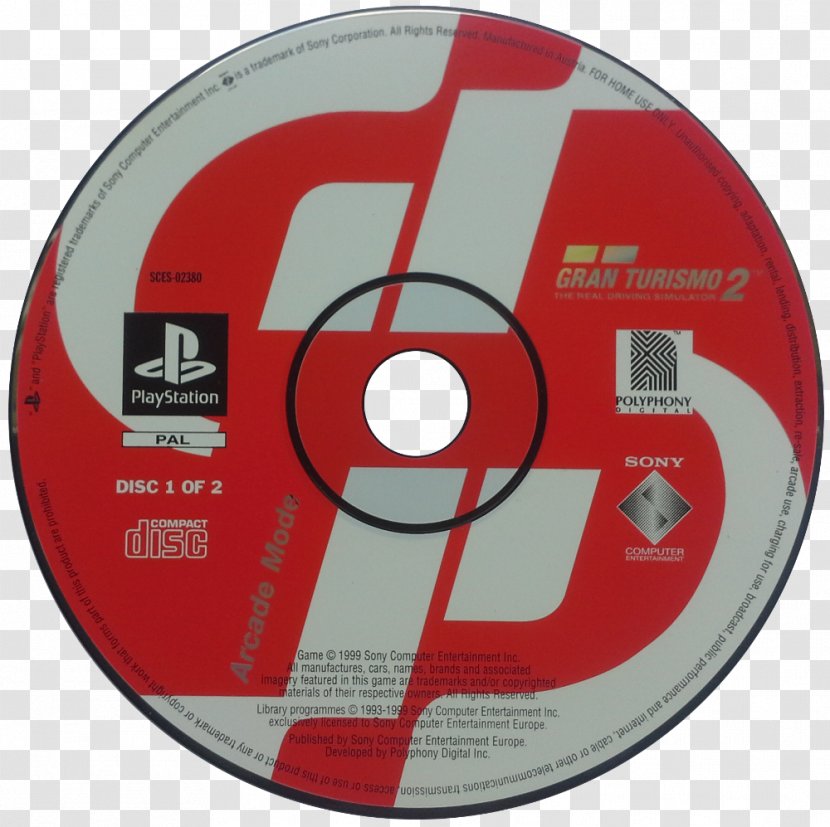 Gran Turismo 2 PlayStation Motor Toon Grand Prix - Compact Disc - World Class Manufacturing Transparent PNG