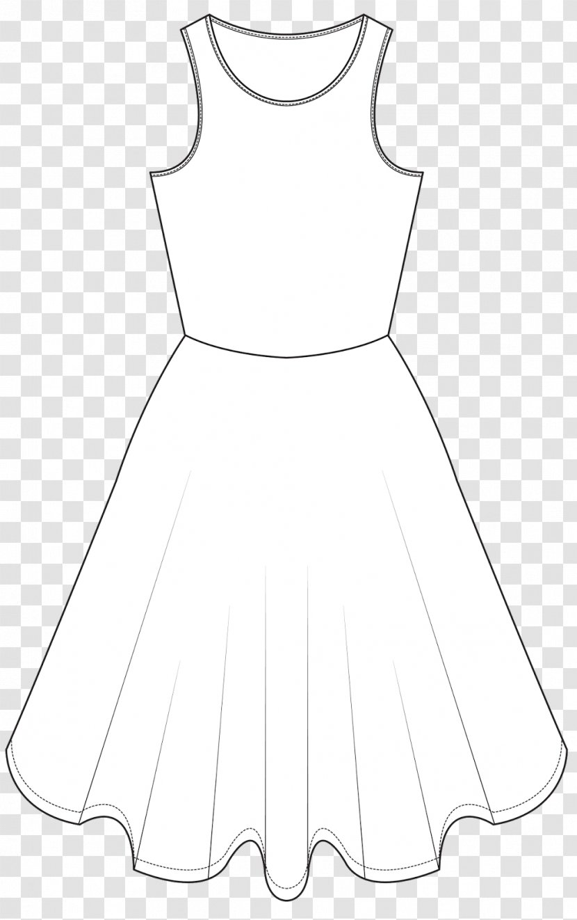Line Art Dress White Sleeve Costume - Joint - New Pattern Transparent PNG
