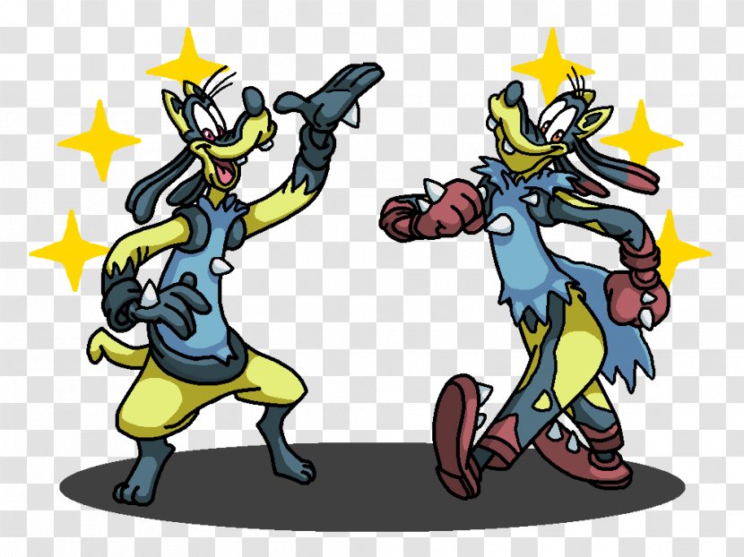 Goofy Max Goof Lucario Ash Ketchum Pokkén Tournament - Mythical Creature - Drawing Transparent PNG