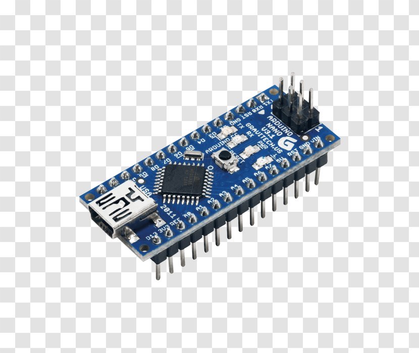 Arduino Uno ATmega328 Microcontroller Atmel AVR - Electronic Component - Mega2560 Transparent PNG