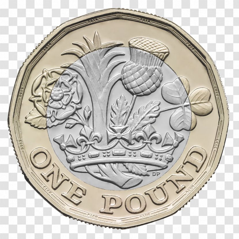 Royal Mint One Pound Dollar Coin Sterling - Silver - Coins Transparent PNG
