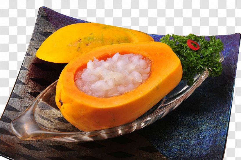 Vegetarian Cuisine Stuffing Tong Sui Fruit Dessert - Watercolor - Papaya Frozen Transparent PNG
