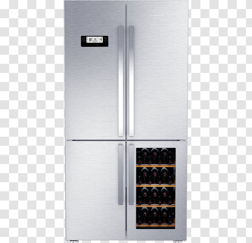 Auto-defrost Refrigerator Freezers GRUNDIG GWN 21210 X Stainless Steel - Grundig Gwn Transparent PNG