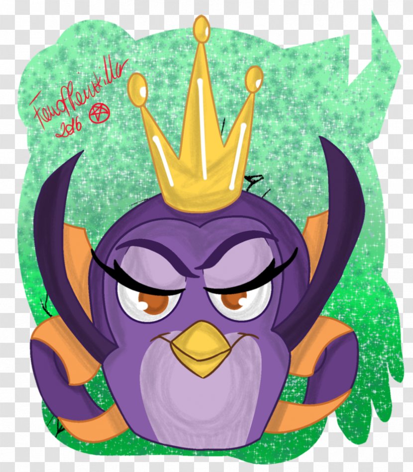 Cartoon Purple Violet - Legendary Creature - Angry Birds Transparent PNG