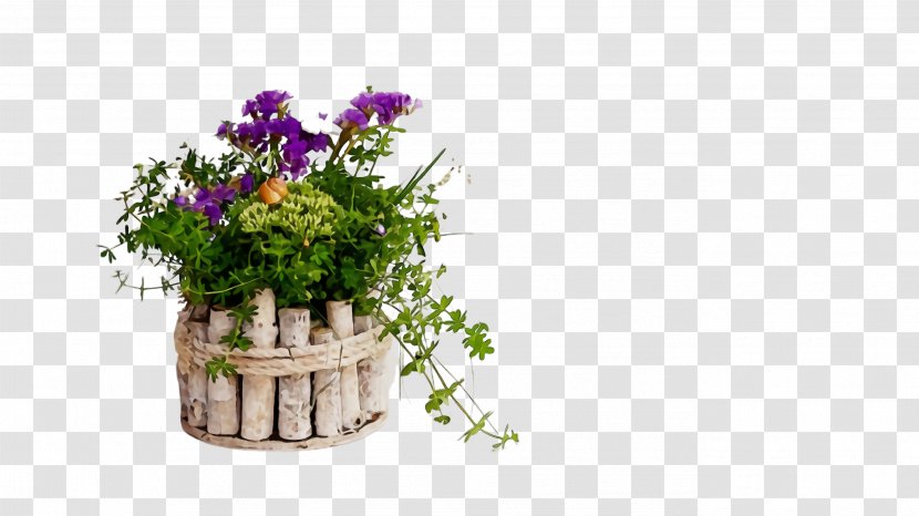 Flowerpot Flower Plant Cut Flowers Houseplant - Watercolor - Verbena Wildflower Transparent PNG