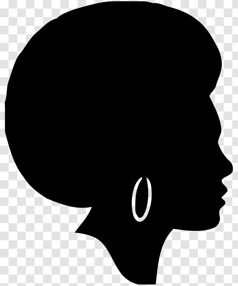 Silhouette African American Clip Art - Nose - Woman Head Transparent PNG