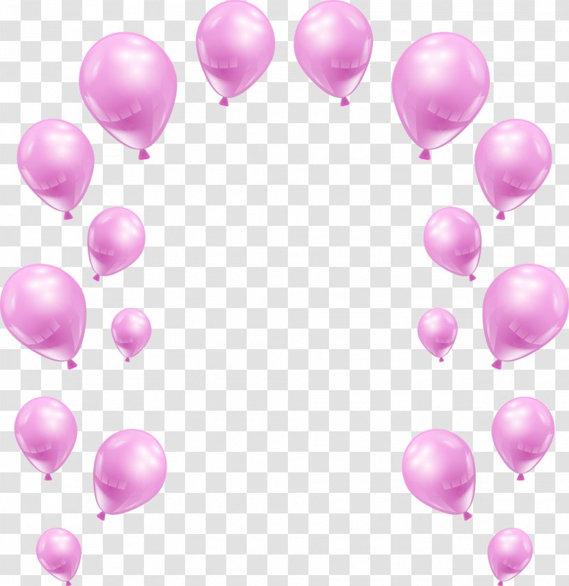 Pink Balloon - Vector Hand-painted Pearl Balloons Transparent PNG