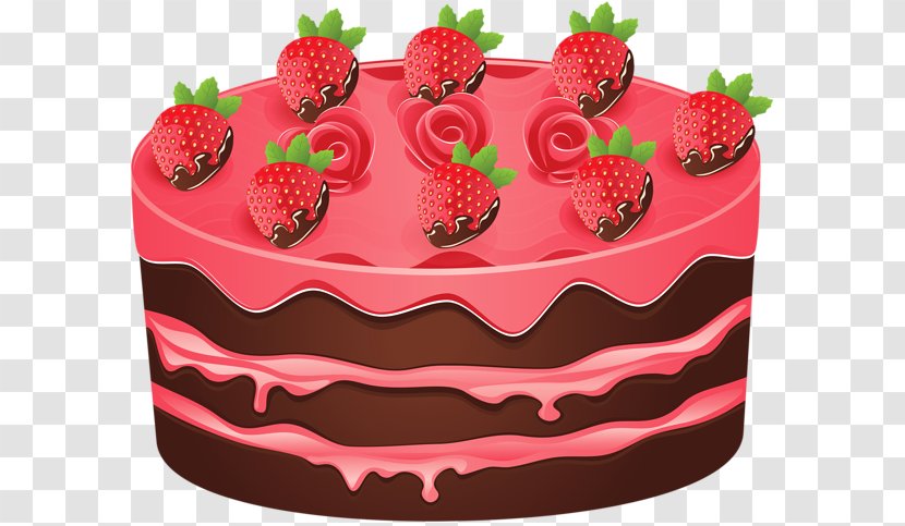 Birthday Cake Chocolate Wedding Red Velvet Strawberry Cream - Decorating Transparent PNG