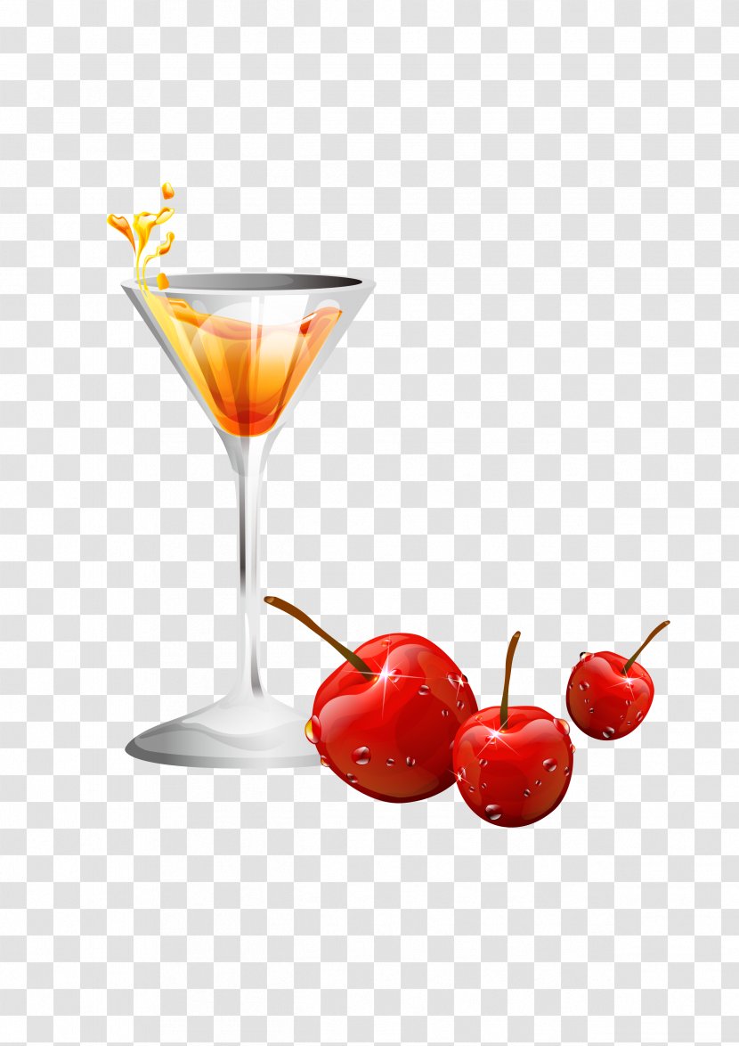 Cocktail Garnish Rose Cherry Photography - Cosmopolitan - Glass Of Juice Transparent PNG