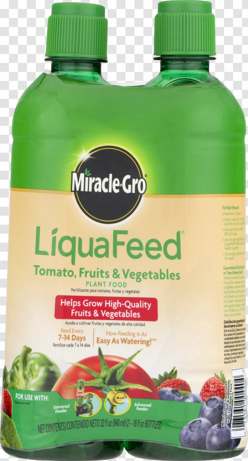 Fertilisers Miracle-Gro 1004402 Liquafeed Tomato Garden Feeder Miracle Gro 1016111 Starter Kit - Miraclegro Transparent PNG