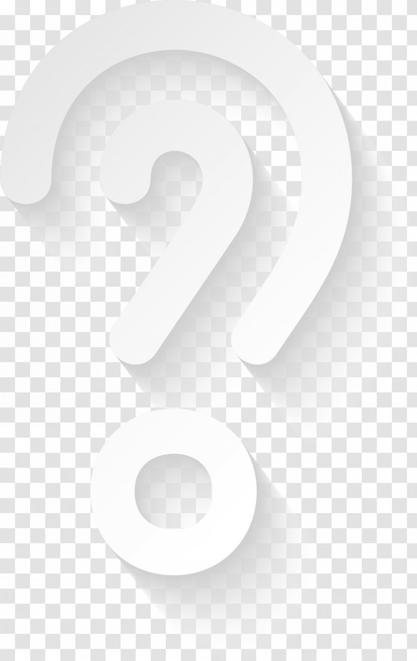 Brand Black And White - 3D Convolution Question Mark Transparent PNG