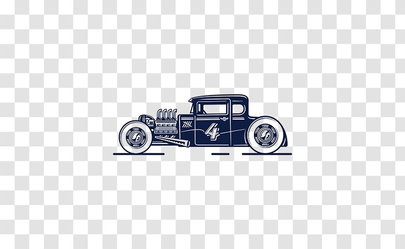 Vintage Car Rat Rod Illustration - Cartoon - Retro Transparent PNG