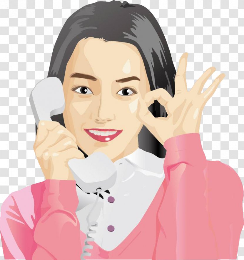 Telephone Call Home & Business Phones - Flower - Listen To The Phone, Madam Transparent PNG
