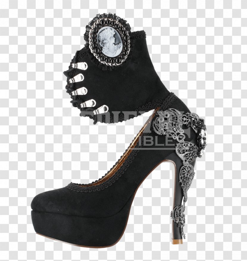 Platform Shoe High-heeled Wedge Stiletto Heel - Lace - Steampunk Pipes Transparent PNG